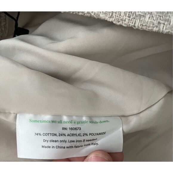 MM.Lafleur New York‎ Sea Salt Ivory Rowley 1.0 Cotton Boucle Mini Skirt Size 8 - Picture 5 of 5